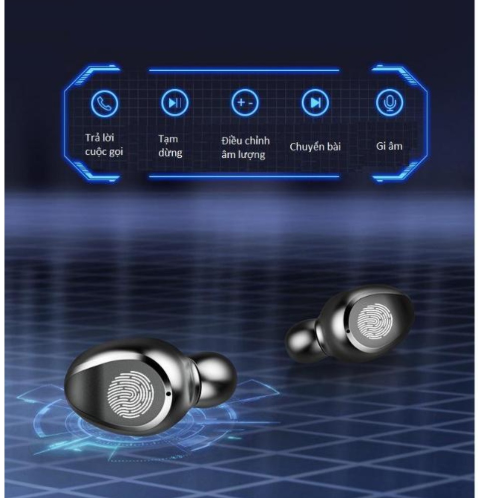 Tai Nghe Bluetooth Amoi F9 Bản Pro Quốc Tế Chip 5.0 , Chống Nước , Nút Cảm Ứng - Tai Nghe Bluetooth Amoi F9, Tai Nghe Bluetooth Nhét Tai Cho mọi dòng máy - Tai nghe buetooth không dây 5