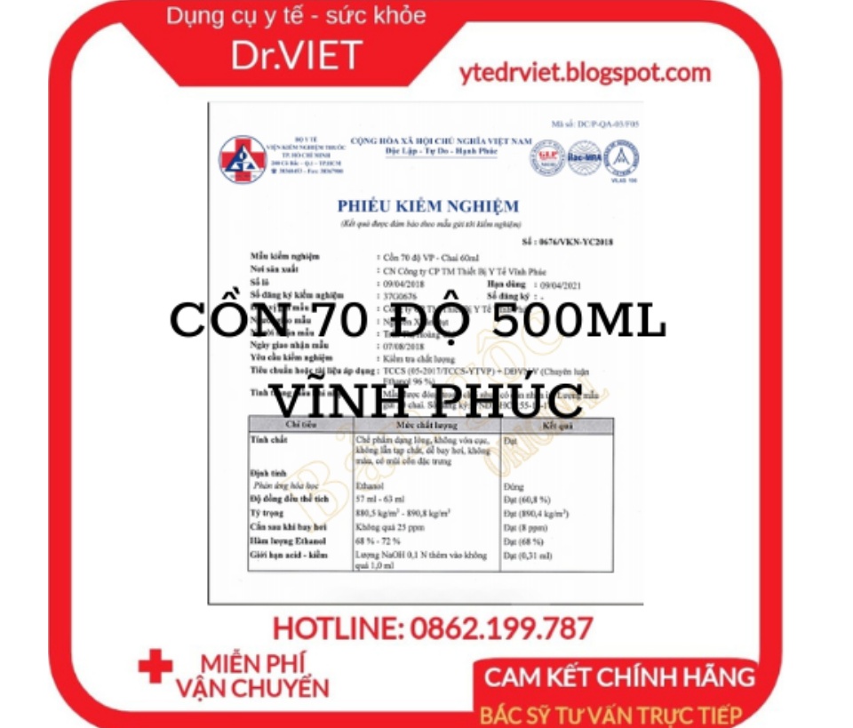nước ethanol 70 độ 500ml Vĩnh Phúc dùng để xử lý làm sạch môi trường, sát khuẩn bề mặt vật dụng và có thể xử lý vi khuẩn trên con người, trên bề mặt da, sát khùng vết thương, diệt khuẩn, sát khuẩn dụng cụ y tế DrViet 66 nước ethanol 70 độ 500ml Vĩnh Phúc dùng để xử lý làm sạch môi trường, sát khuẩn bề mặt vật dụng và có thể xử lý vi khuẩn trên con người, trên bề mặt da, sát khùng vết thương, diệt khuẩn, sát khuẩn dụng cụ y tế DrViet