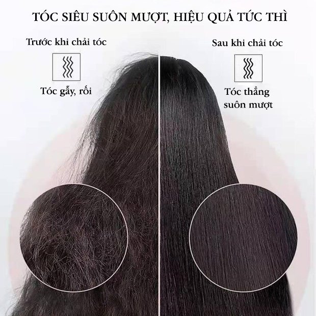 [BH 1 Năm] Lược Điện Chải Thẳng Tóc TRENDMART,lược tạo kiểu tóc Chuyên Nghiệp Và Tiện Lợi Máy Uốn Duỗi Tóc Ép- Máy uốn tóc Siêu Tốc Hàn Quốc Công Nghệ Hiện Đại