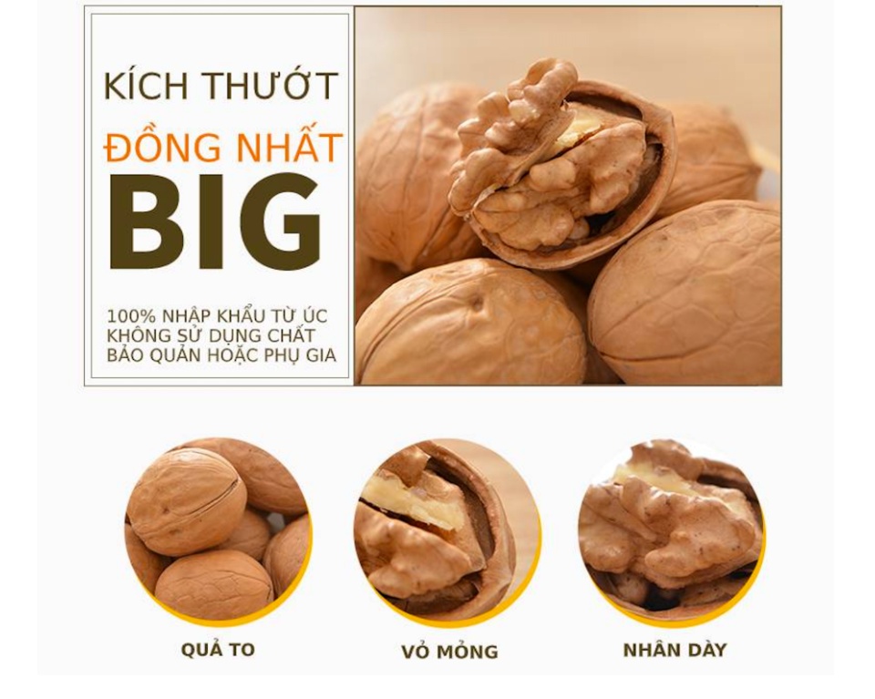 Hạt Óc Chó Tách Vỏ - Túi zip 500gr - ?Quả Óc Chó Úc Chandler 100% Nhập khẩu từ ?Úc - Đồ ăn vặt mẹ bầu dành cho giảm cân - Cực kì tốt cho tim mạch - Andys Gourmet - Đồ ăn vặt