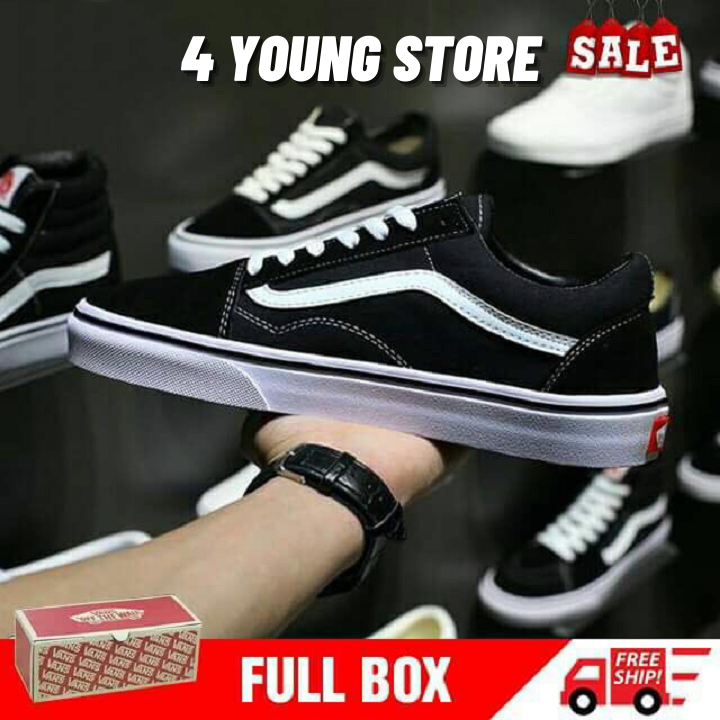 Giày Vans-Old Skool Đen Full Box Full Size Nam Nữ Bảo Hành 12 Tháng Đi Không Vừa Được Đổi Size