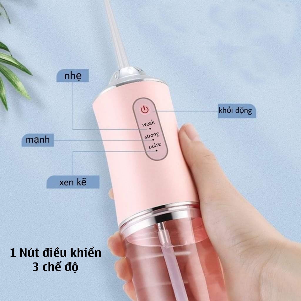 Máy Tăm Nước Oral Irrigator Cầm Tay, Máy Tăm Nước Vệ Sinh Răng Miệng Power Floss, Dụng cụ vệ sinh răng miệng, Dụng Cụ Làm Sạch Răng Miệng Xịt, Rửa Răng Thông Minh Power Floss