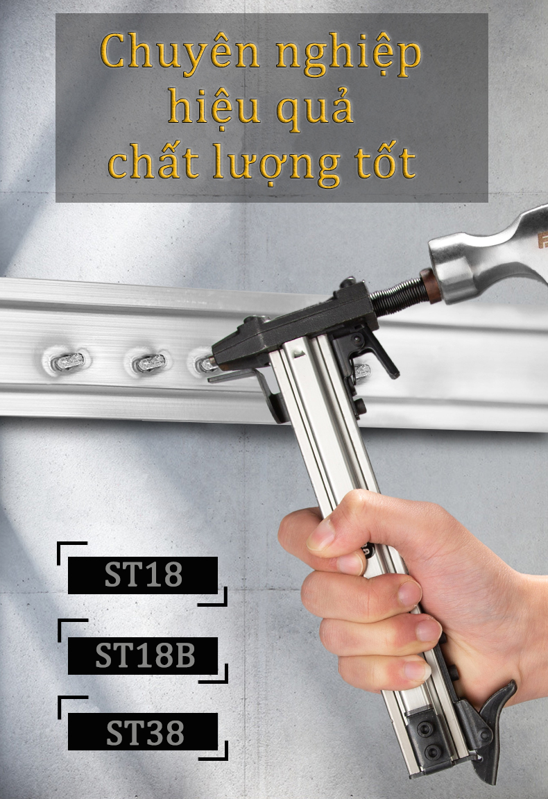 Dụng cụ hỗ trợ đóng đinh bê tông, thi công cơ điện, đóng đinh tường ST18/ST18B/ST38
