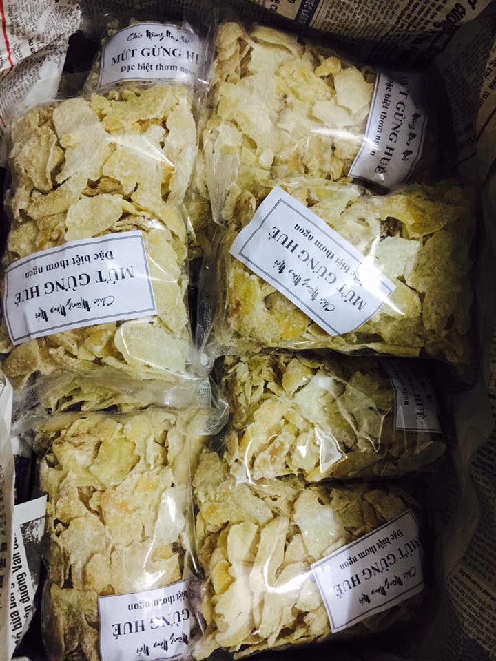 500g MỨT GỪNG HUẾ ĐẶC BIỆT THƠM NGON - Mứt gừng Huế nhà làm thủ công sạch sẽ nguyên chất- bánh mứt tết