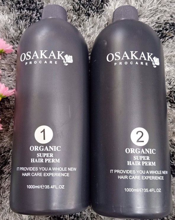 Thuốc uốn tóc OSAKAK (cặp 2 chai x 1000ml Thuốc uốn số 1 + Dập định hình số 2) UỐN LẠNH