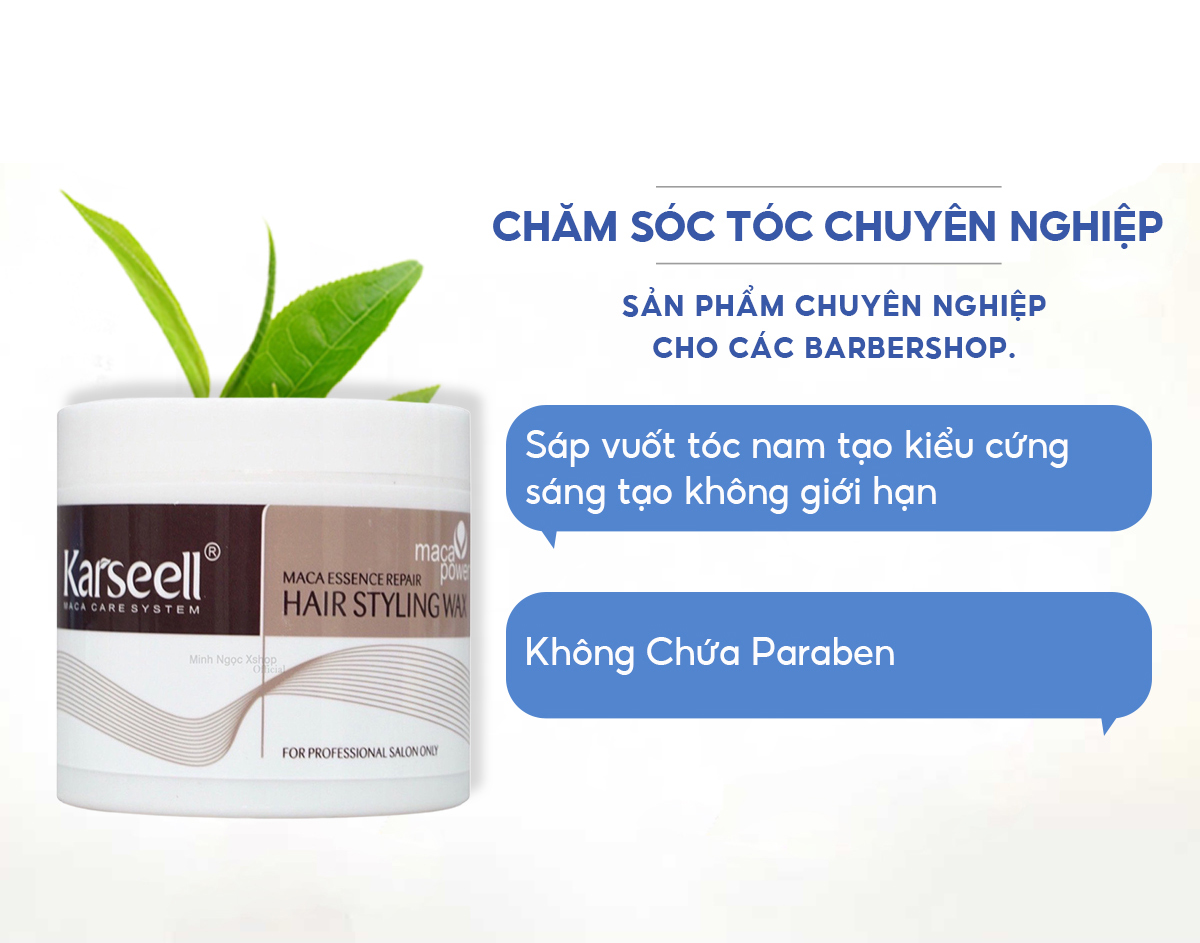 Sáp vuốt tóc nam nữ Karseell Maca Hair Styling Wax 100g, chăm sóc giữ nếp tóc