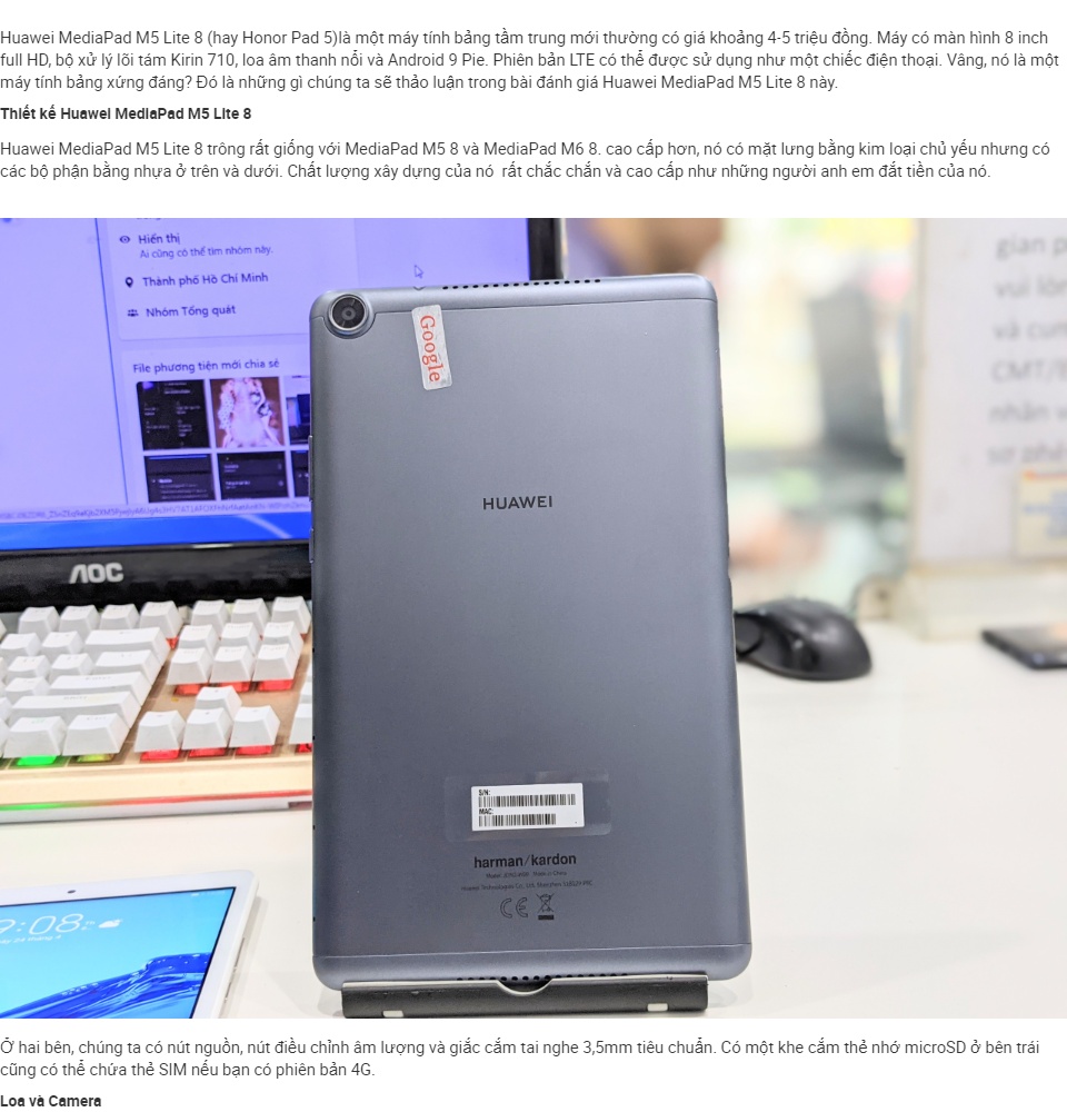 Máy tính bảng Huawei Mediapad M5 Lite 8 (Honor Pad 5) LTE + WIFI