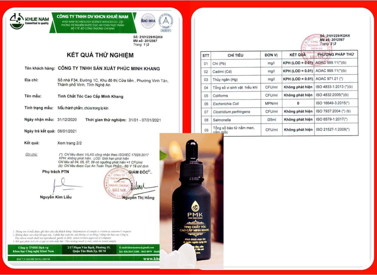 Tinh Chất Tóc Cao cấp Minh Khang - Kích Thích Mọc Tóc & Ngăn Ngừa Rụng Tóc Cực Kì Hiệu Quả [DTM]