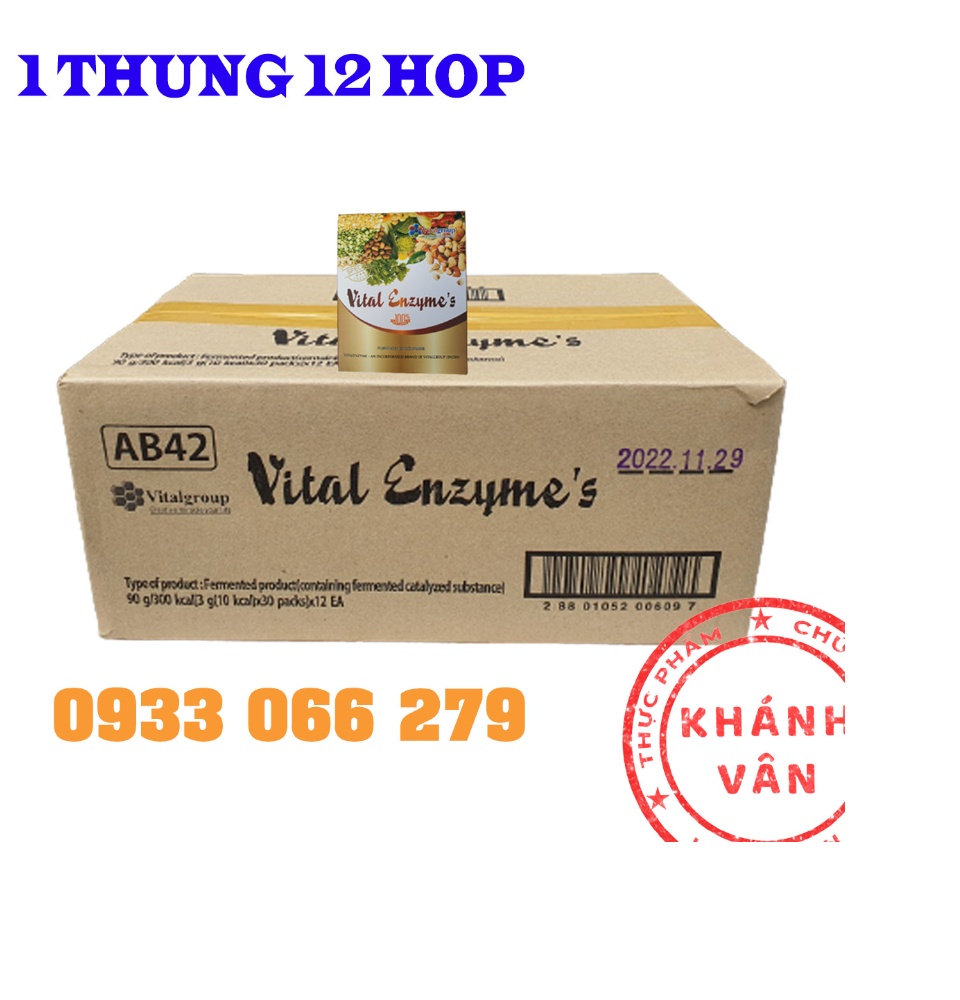 [hcm]combo 12 hộp vital enzyme thanh lọc cơ thể bổ sung enzyme tự nhiên 6