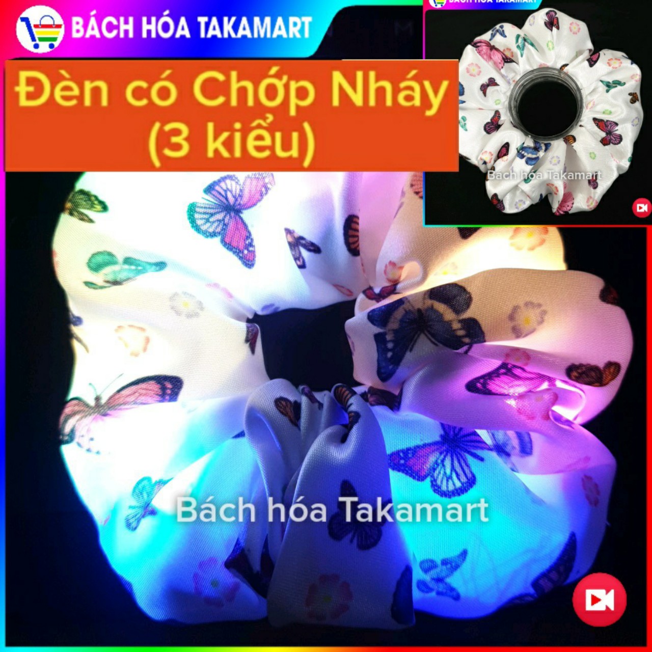 [Video 42 mẫu Hot Trend] Cột tóc đèn Led siêu phát sáng Scrunchies đèn Led 3 kiểu nhấp nháy Led đom đóm crunchies cột tóc phát sáng dây buộc tóc phát sáng cột tóc scrunchies galaxy dây buộc tóc đồ cột tóc rẻ - Bách hóa Takamart