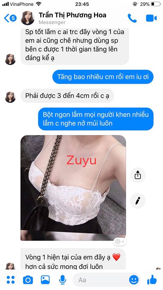 Ngũ Cốc Zuyu - Tăng Vòng 1 Tự Nhiên ( Tặng ngay tinh dầu massage ngực)