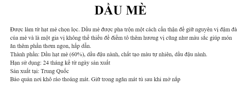 Dầu mè Lee Kum Kee 207ml