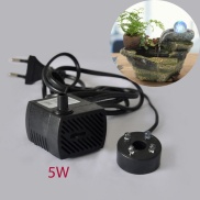 Máy bơm chìm 5W kèm 4 bóng led nhiều màu cho thác nước mini, bể cảnh